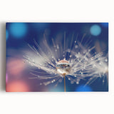 Black and white close-up water ripple photograph on stretched canvas, suitable for kitchen wall art.