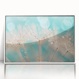 Close-up water ripple design in shades of blue and white on a framed acrylic, suitable for modern nursery decor.