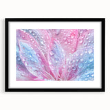 Extra large abstract art print featuring vibrant, textured colors on a black framed canvas, ideal for living room decor.