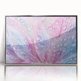 Mid-century modernist art featuring a close-up water design in silver framed acrylic, suitable for nursery wall decor.