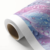 Art deco poster featuring a close-up water design in muted blue and green tones on rolled canvas, ideal for nursery wall art.