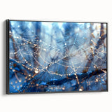 Black and white framed canvas featuring a close-up water design, ideal for bedroom landscape art.