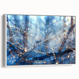 Vintage poster art of a close-up water design in colorful hues on extra large framed canvas, suitable for living room decor.