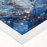 Art deco style poster featuring close-up water design in blue and green tones on rolled canvas.