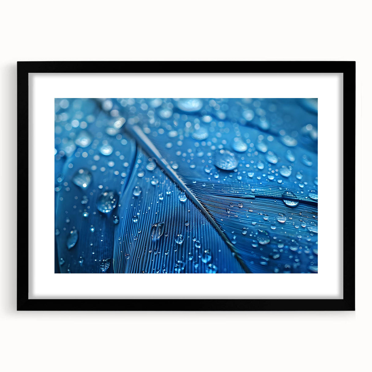 Colorful abstract art print featuring textured swirls in vibrant hues on a large black-framed canvas.