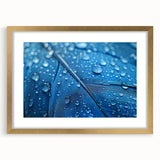 Extra large abstract art print with textured water design in gold frame, ideal for living room decor.