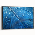 Black and white framed canvas featuring a close-up water landscape, ideal for bedroom wall decor.