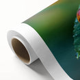 Art deco style poster depicting serene water close-up in muted blue tones on rolled canvas.