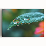 Black and white close-up water ripple photograph on stretched canvas, suitable for kitchen wall art.