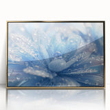 Large art print of a close-up water design in gold tones, framed in acrylic, reflecting mid-century modernist style.