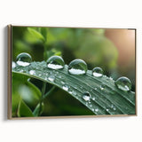 Close-up landscape art painting on framed canvas, featuring a water design in muted blue and black tones.