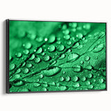 Black and white framed canvas of a close-up water landscape, ideal for bedroom wall art.