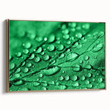 Framed canvas featuring a close-up water landscape in muted blue and black tones, ideal for bedroom wall decor.