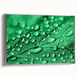 Framed canvas depicting a close-up water landscape in muted blues and grays, ideal for adding a serene touch to any room.