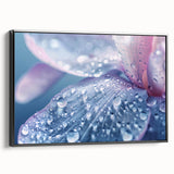 Black and white framed canvas featuring a close-up water landscape, ideal for bedroom wall decor.