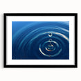 Extra large abstract art print featuring colorful, textured water design on a black framed canvas.