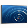 Black and white wall art featuring a close-up water design on framed canvas, ideal for bedroom decor.