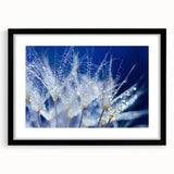 Extra large abstract art print featuring a close-up water design with vibrant colors on a black framed canvas.