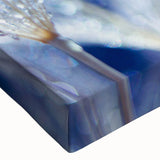 Black and white close-up landscape art painting on stretched canvas, featuring a detailed water design.