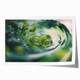 Close-up floral art on rolled print featuring soft pink and white flowers, ideal for dining room or bathroom decor.