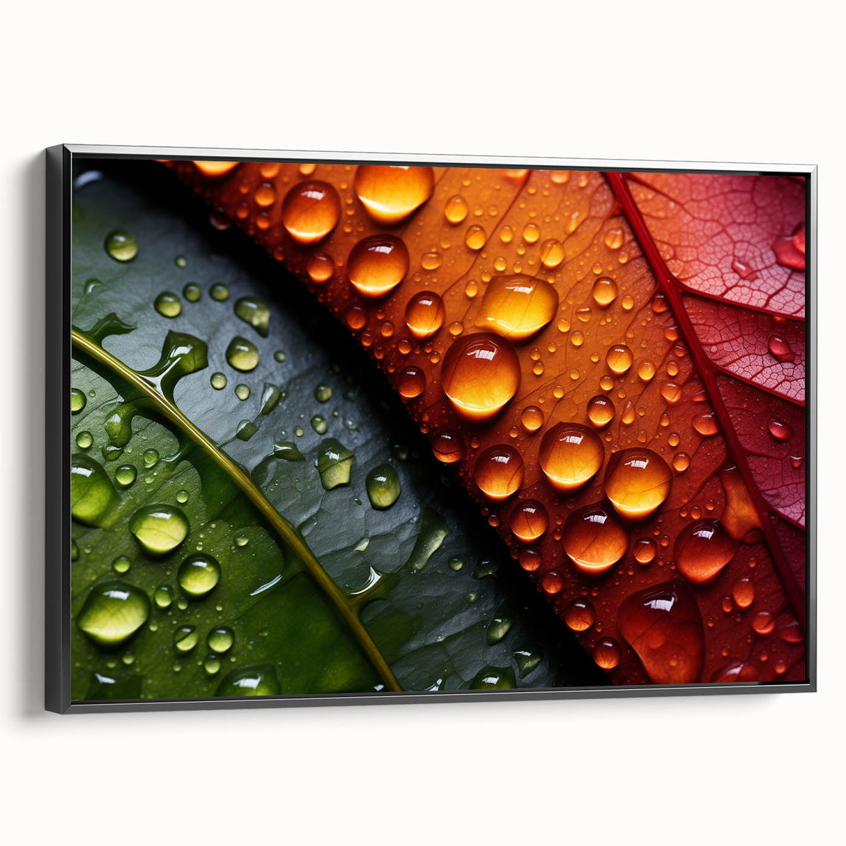 Black and white landscape art on framed canvas, featuring a close-up water design, suitable for bedroom wall decor.