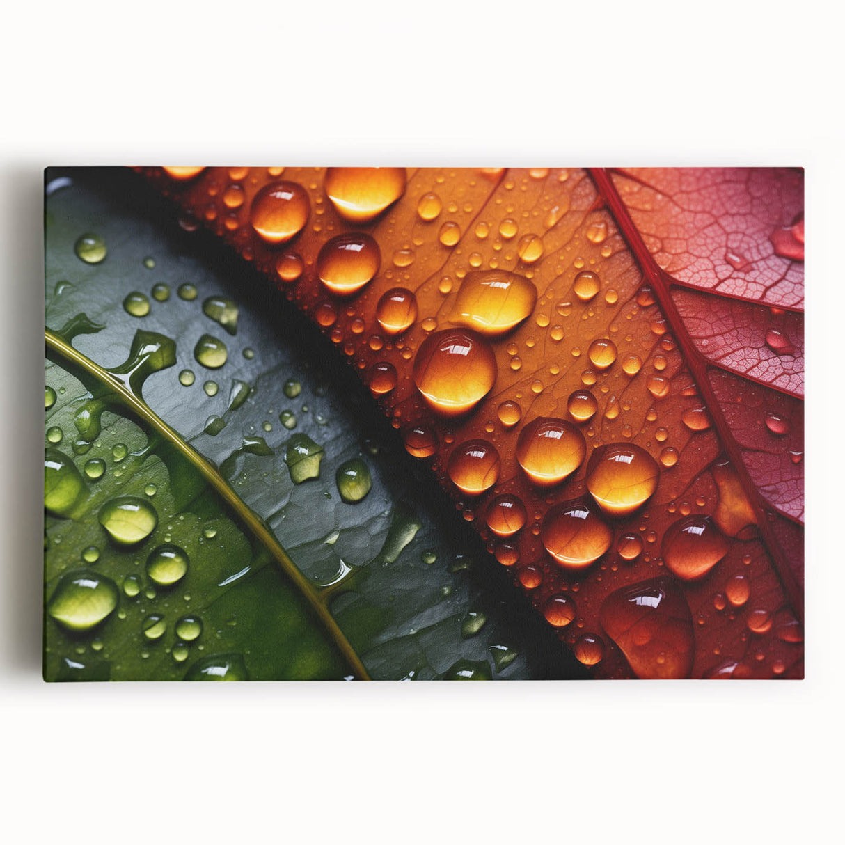 Black and white close-up photo of water ripples on stretched canvas, suitable for kitchen art.