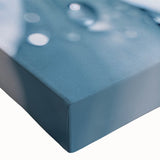 Black and white landscape art painting on stretched canvas featuring a close-up water design, ideal for bedroom wall art.