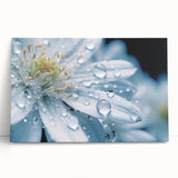 Black and white close-up water design on stretched canvas, ideal for kitchen wall art or bedroom ambiance.