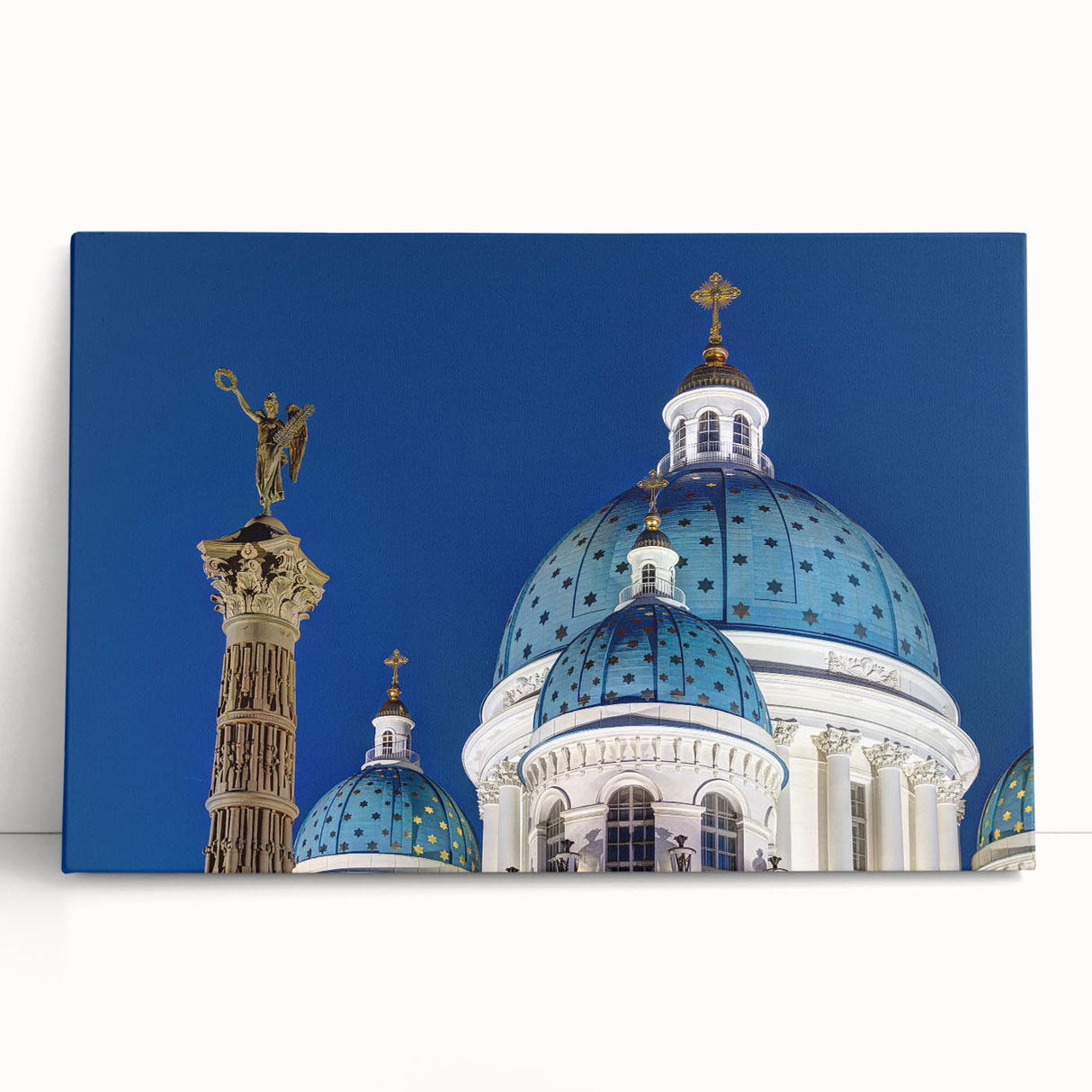 Black and white photo of a cathedral on stretched canvas, suited as kitchen wall art or for bedroom ambiance.