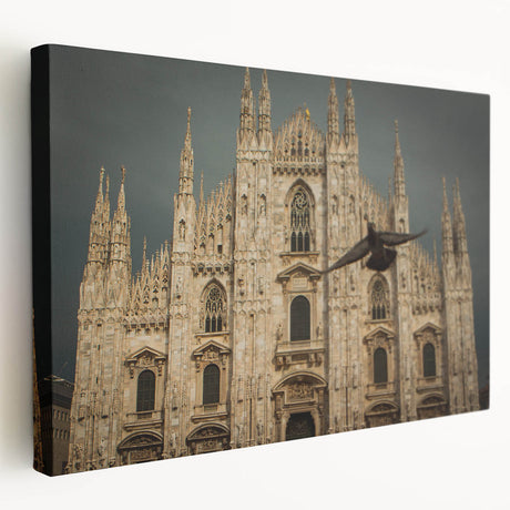 Large canvas print of a cathedral design in muted earth tones, suitable as kitchen wall art.