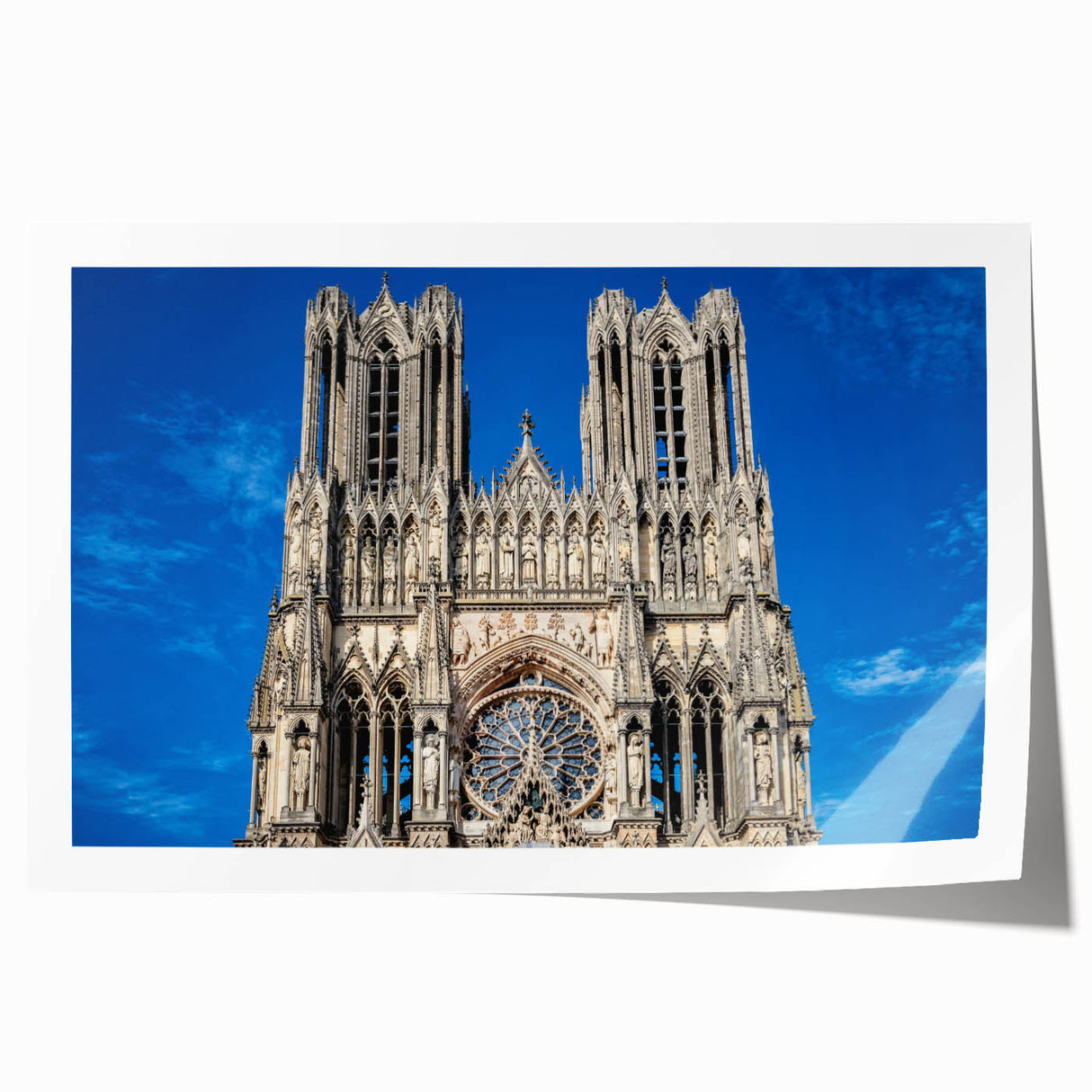 Large rolled canvas featuring a detailed cathedral design in muted earth tones, ideal for art wall dining room.
