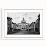 Extra large abstract art print of a textured cathedral design in muted earth tones on a white framed canvas.