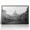 Large abstract wall art featuring a cathedral design in black and white tones on a framed acrylic.