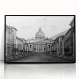 Large abstract wall art featuring a cathedral design in black and white tones on a framed acrylic.