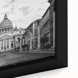 Extra large black wall art featuring a textured, colorful cathedral design on a framed canvas, ideal for living room decor.