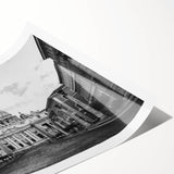 Extra large wall art featuring line art flowers in monochrome, ideal for large living room wall decor, rolled print format.