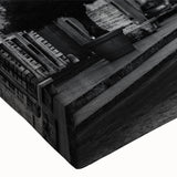 Black and white landscape painting of a cathedral on stretched canvas, ideal for bedroom wall art.