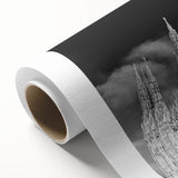 Art Deco poster of a cathedral, in soft pastel shades on rolled canvas, ideal for nursery wall art.