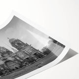 Extra large wall art featuring line art flowers in muted earth tones on rolled canvas, suitable for large living room spaces.