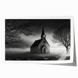 Extra large rolled print of a floral church design in muted earth tones, ideal for art wall dining room.