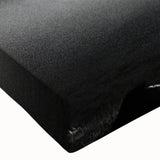 Large art of a black and white landscape painting on stretched canvas, depicting a serene church scene.