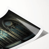 Extra large wall art featuring line art flowers in soft pastel shades on a rolled canvas.