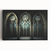 Large black and white canvas print of a church, ideal for kitchen wall art.