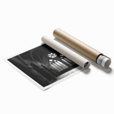 Extra large rolled canvas print featuring a detailed floral design in soft pastel shades.