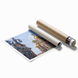 Extra large rolled print of a floral art depicting vibrant multicolored flowers, ideal for classy bathroom wall art.