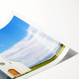 Extra large wall art featuring line art flowers in monochrome, printed on rolled canvas.