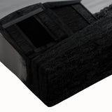 Black and white landscape painting of a church on stretched canvas, ideal for bedroom wall art.