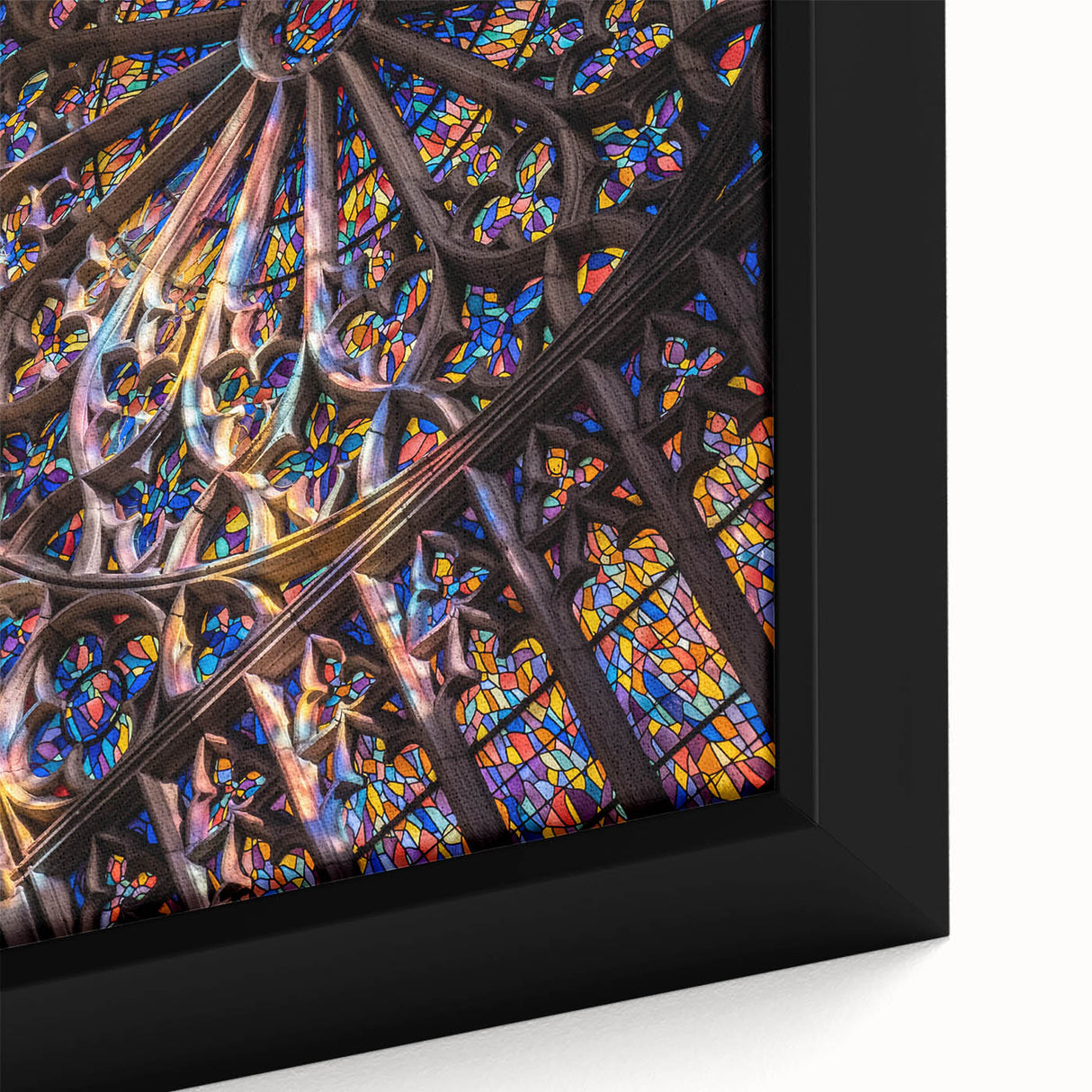 Extra large black canvas wall art featuring a textured, colorful abstract design, ideal for enhancing a living room ambiance.