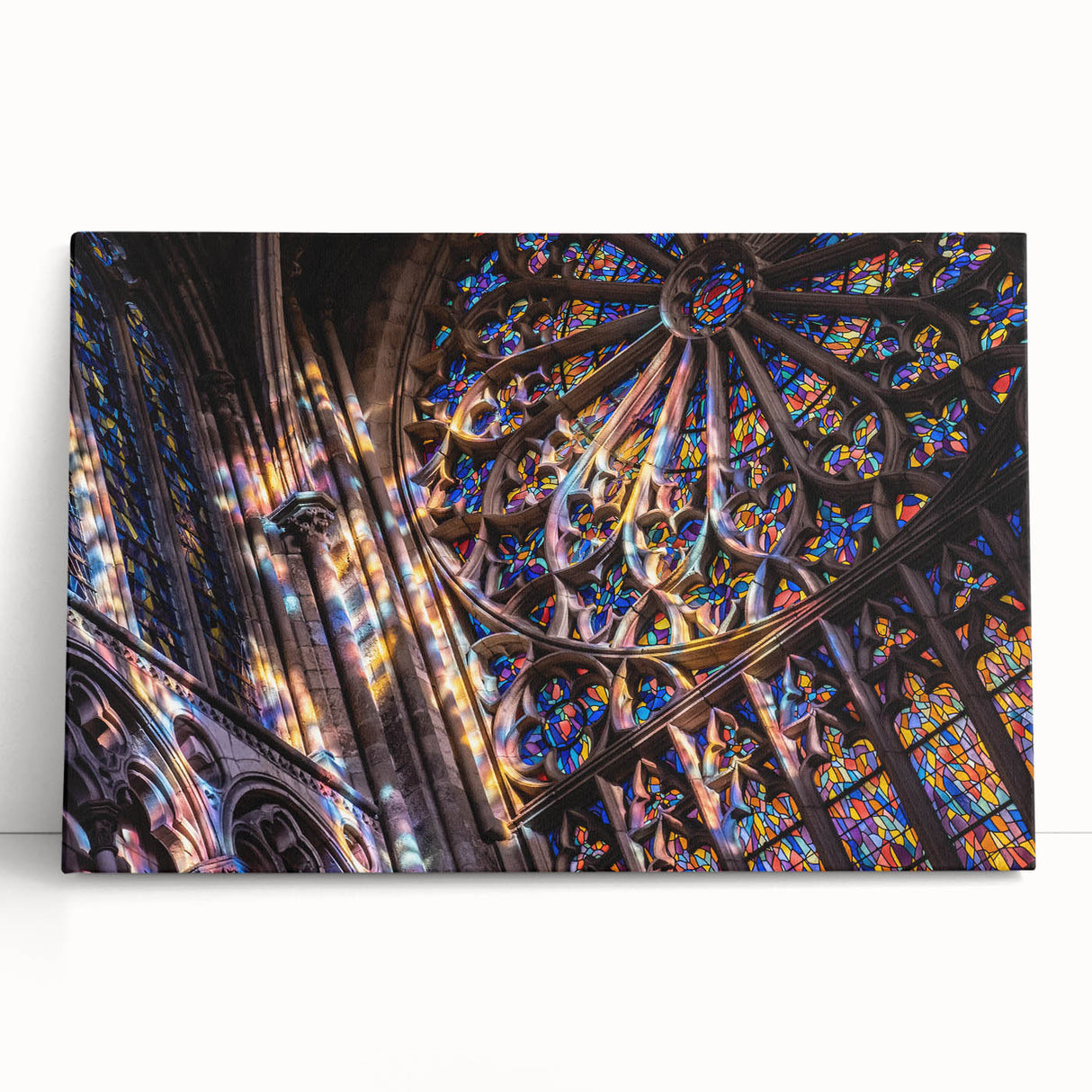 Black and white photo of a church on stretched canvas, ideal for kitchen wall art or bedroom ambiance.