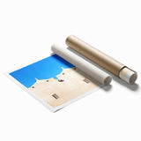 Extra large wall art featuring line art flowers in a mosque design on a rolled print, suitable for large living room decor.